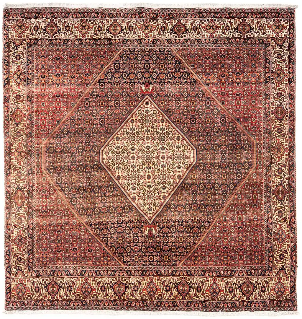 morgenland Wollteppich »Bidjar Takab Medaillon Rosso 208 x 198 cm«, quadrat günstig online kaufen