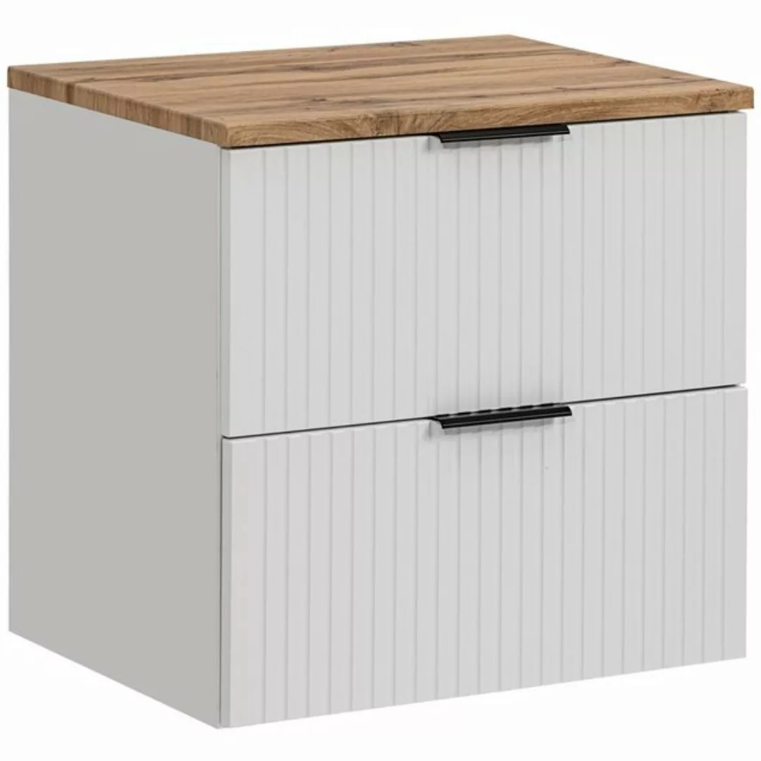 Lomadox Waschbeckenunterschrank ADELAIDE-56-WHITE Waschbeckenschrank 60 cm günstig online kaufen