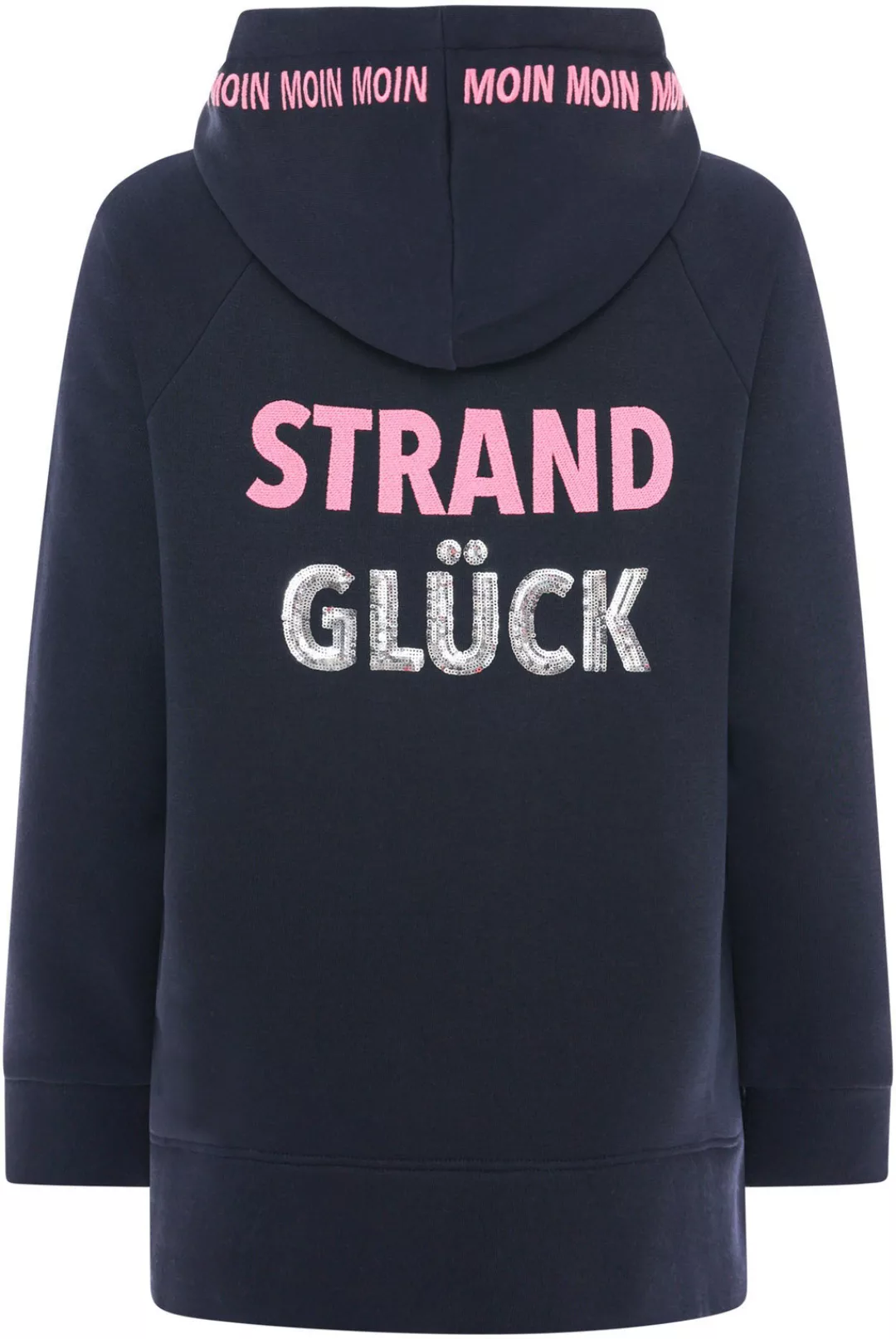 Zwillingsherz Hoodie "Strandglück Paillette" Oversized mit Anker-Motiv und günstig online kaufen