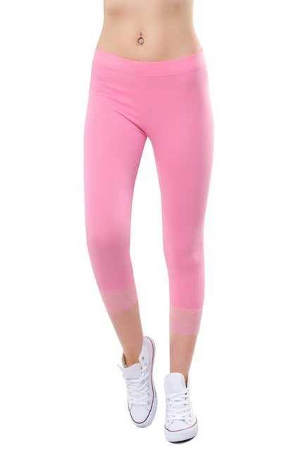 Bongual Caprileggings Leggins kurz mit Spitze günstig online kaufen