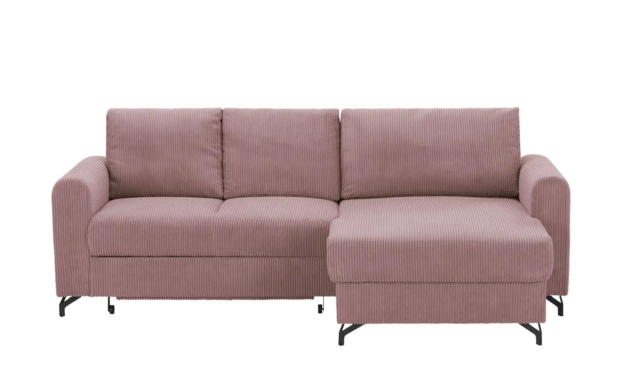 uno Ecksofa Cord Latina ¦ rosa/pink ¦ Maße (cm): B: 232 H: 110 T: 156.0 Pol günstig online kaufen