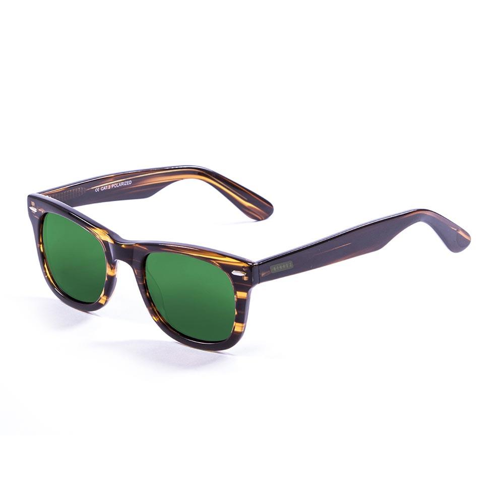 Lenoir Eyewear Biarritz Sonnenbrille CAT3 Frame Brown With Revo Green Lens günstig online kaufen