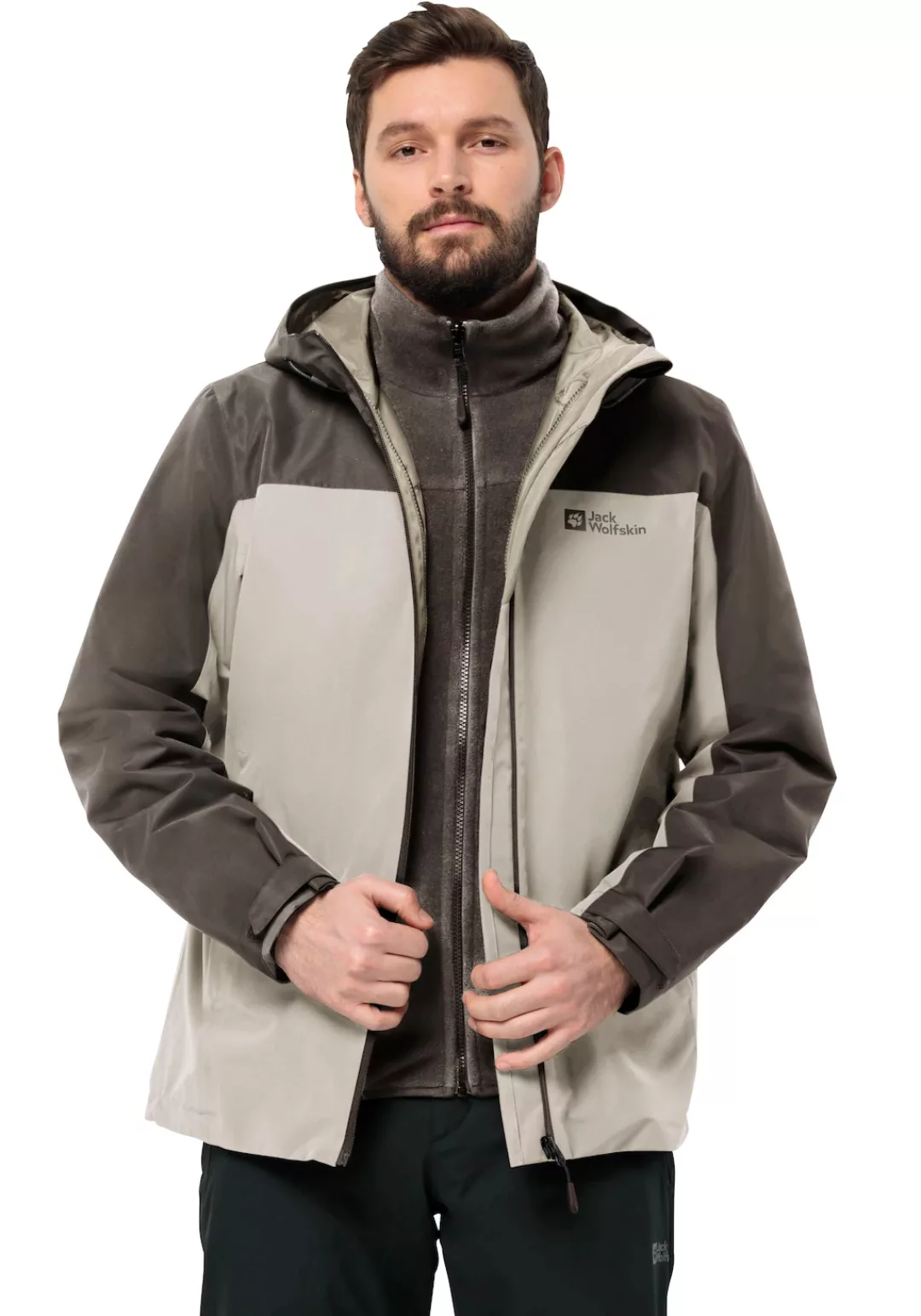 Jack Wolfskin 3-in-1-Funktionsjacke "TAUBENBERG 3IN1 JKT M", mit Kapuze, Wa günstig online kaufen