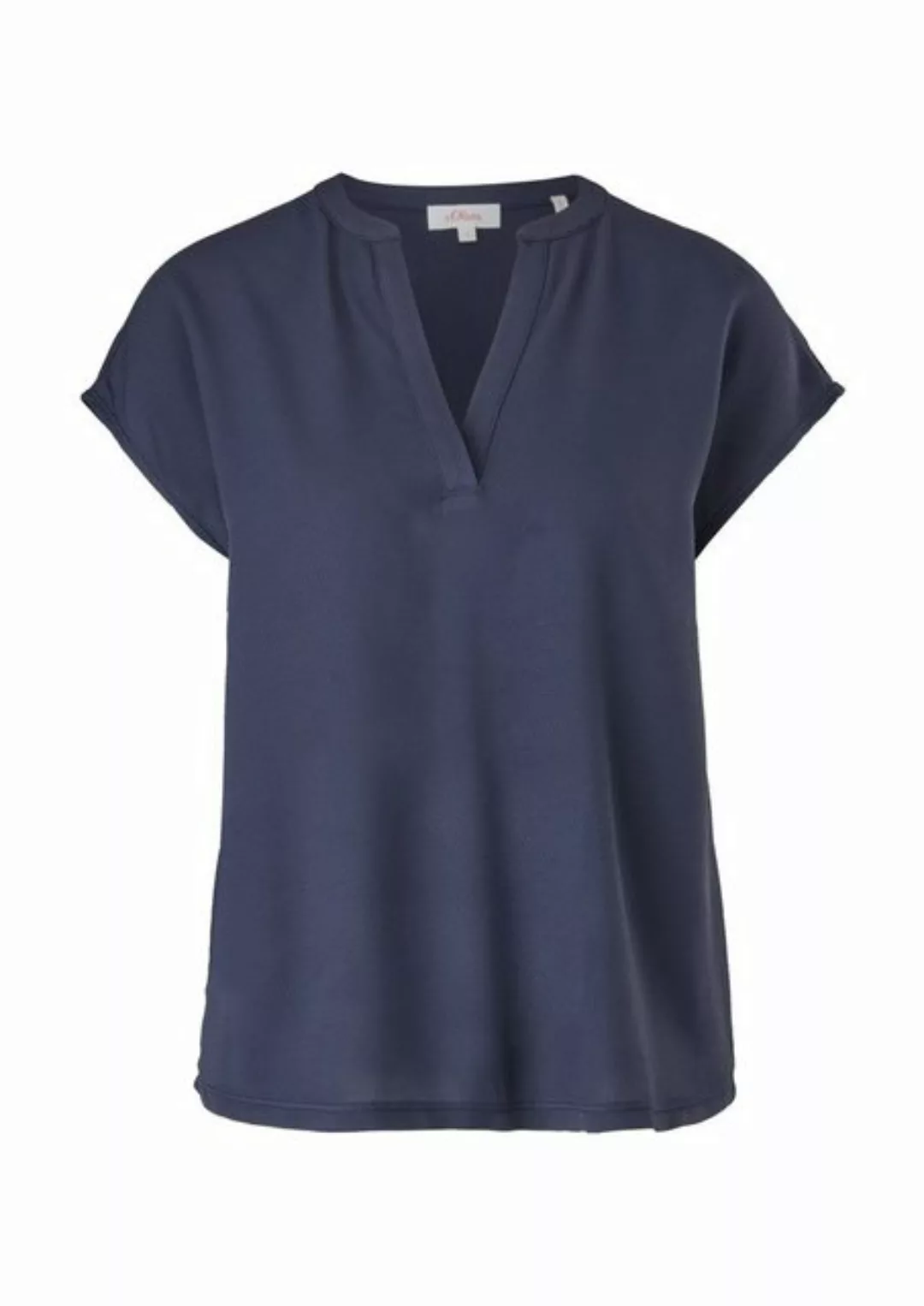 s.Oliver Shirttop Viskoseshirt mit V-Neck günstig online kaufen