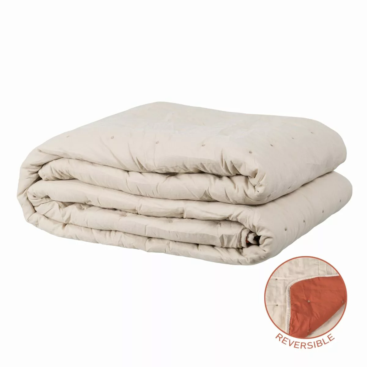 Steppdecke 230 X 280 Cm Beige Dunkelrot günstig online kaufen