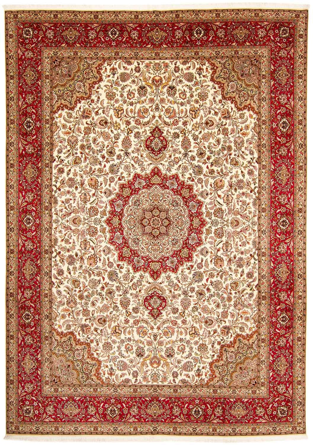 morgenland Orientteppich »Perser - Täbriz - Royal - 415 x 306 cm - hellbrau günstig online kaufen