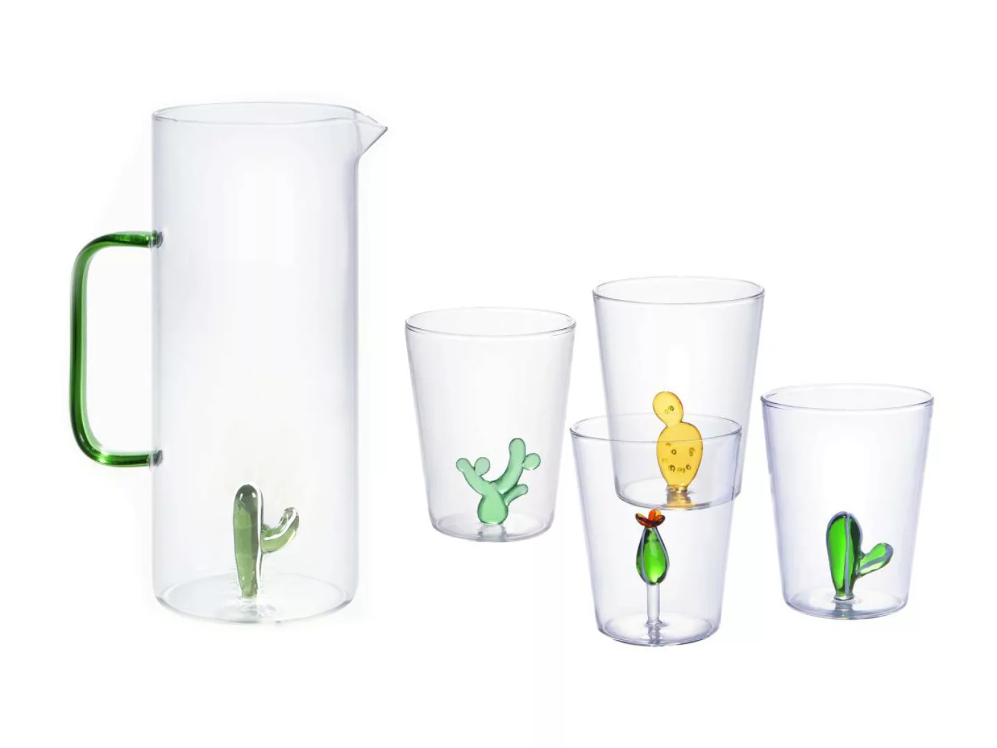 Krug + Gläser 4er-Set - Kaktus - PUNTIA günstig online kaufen