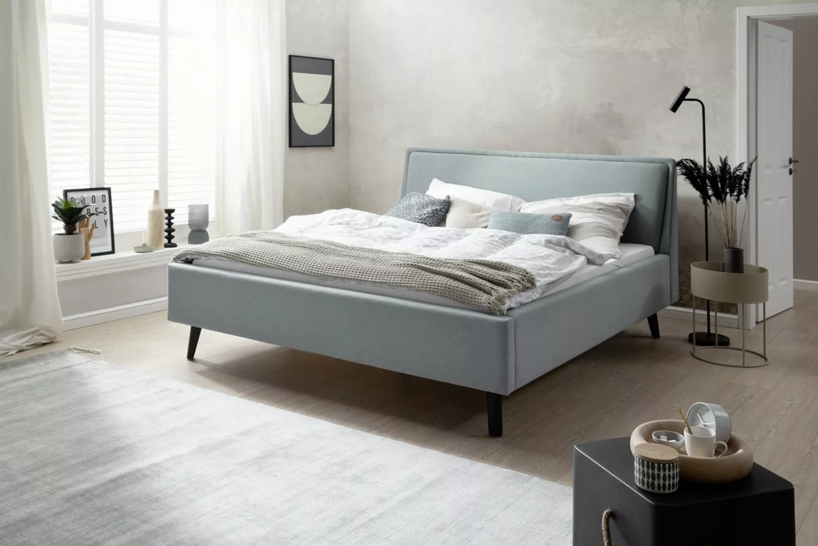 möbelando Polsterbett Frieda (LxB: 200x160 cm), mit Bettkasten aus Stoff in günstig online kaufen