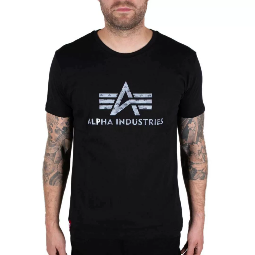 Alpha Industries 3d Camo Logo Kurzärmeliges T-shirt M White / Black Camo günstig online kaufen