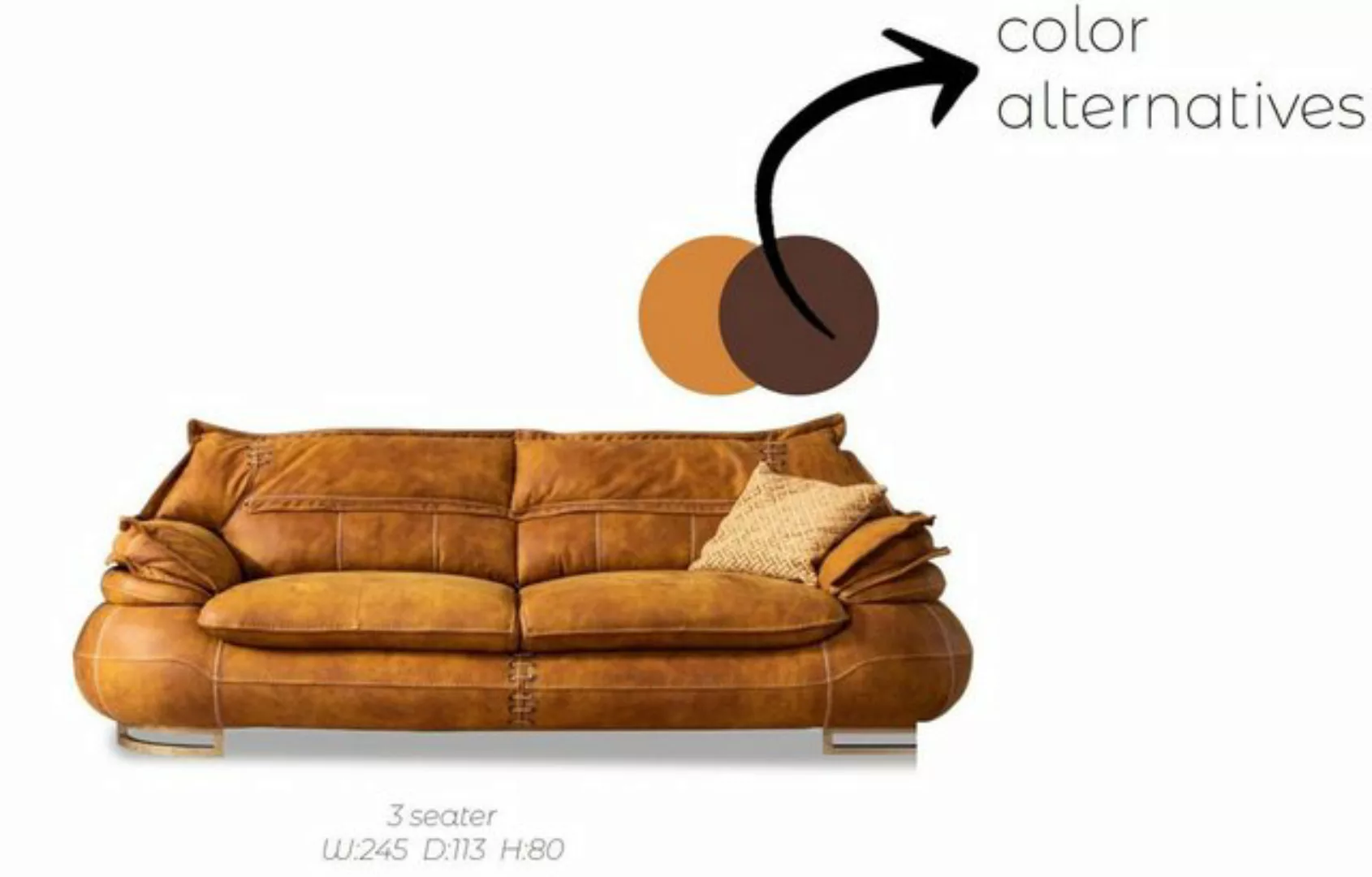 JVmoebel Sofa Dreisitzer Luxus 3 Sitzer Couch Polster Klassisch Sitz Sofas günstig online kaufen