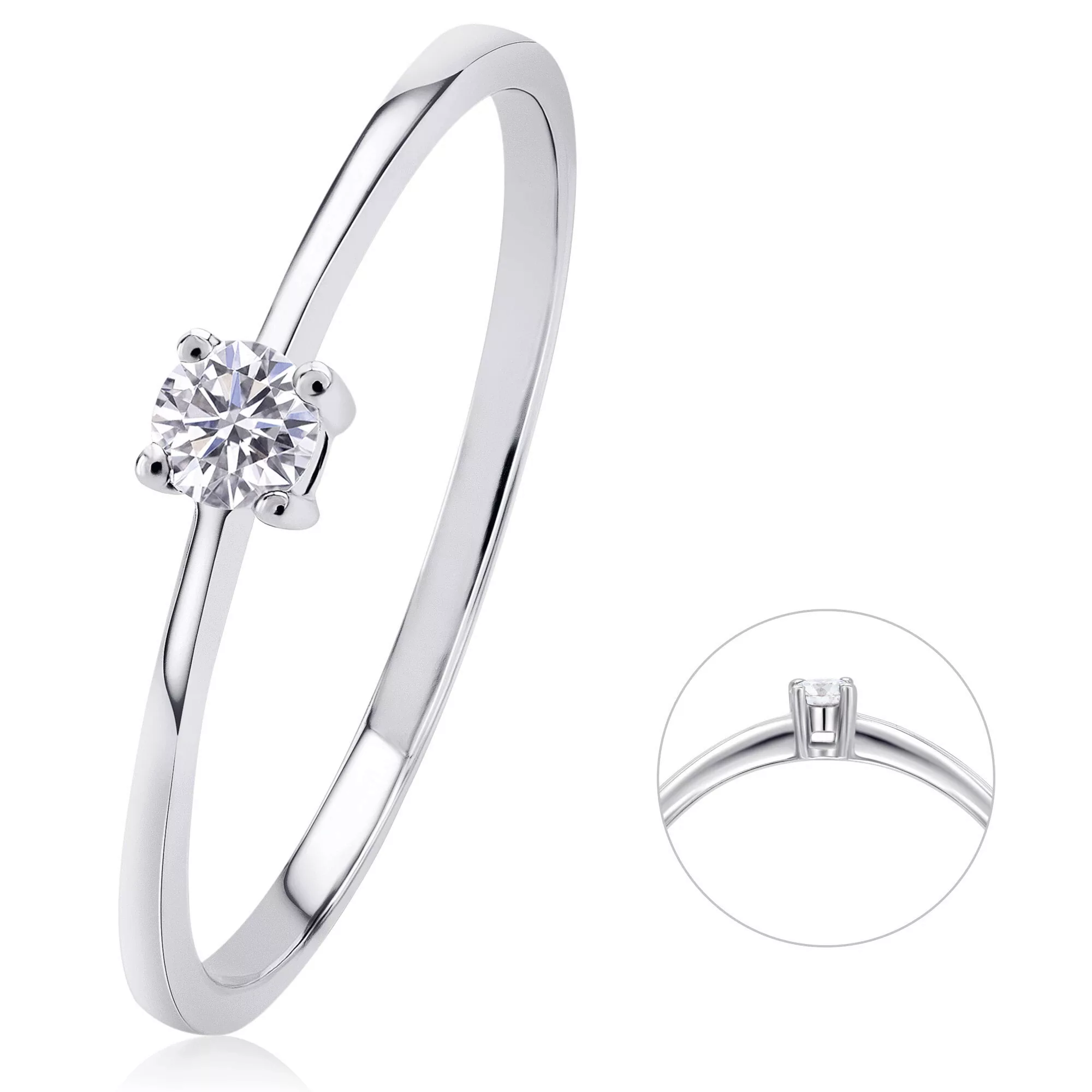 ONE ELEMENT Diamantring "0,07 ct Diamant Brillant Ring aus 585 Weißgold", D günstig online kaufen