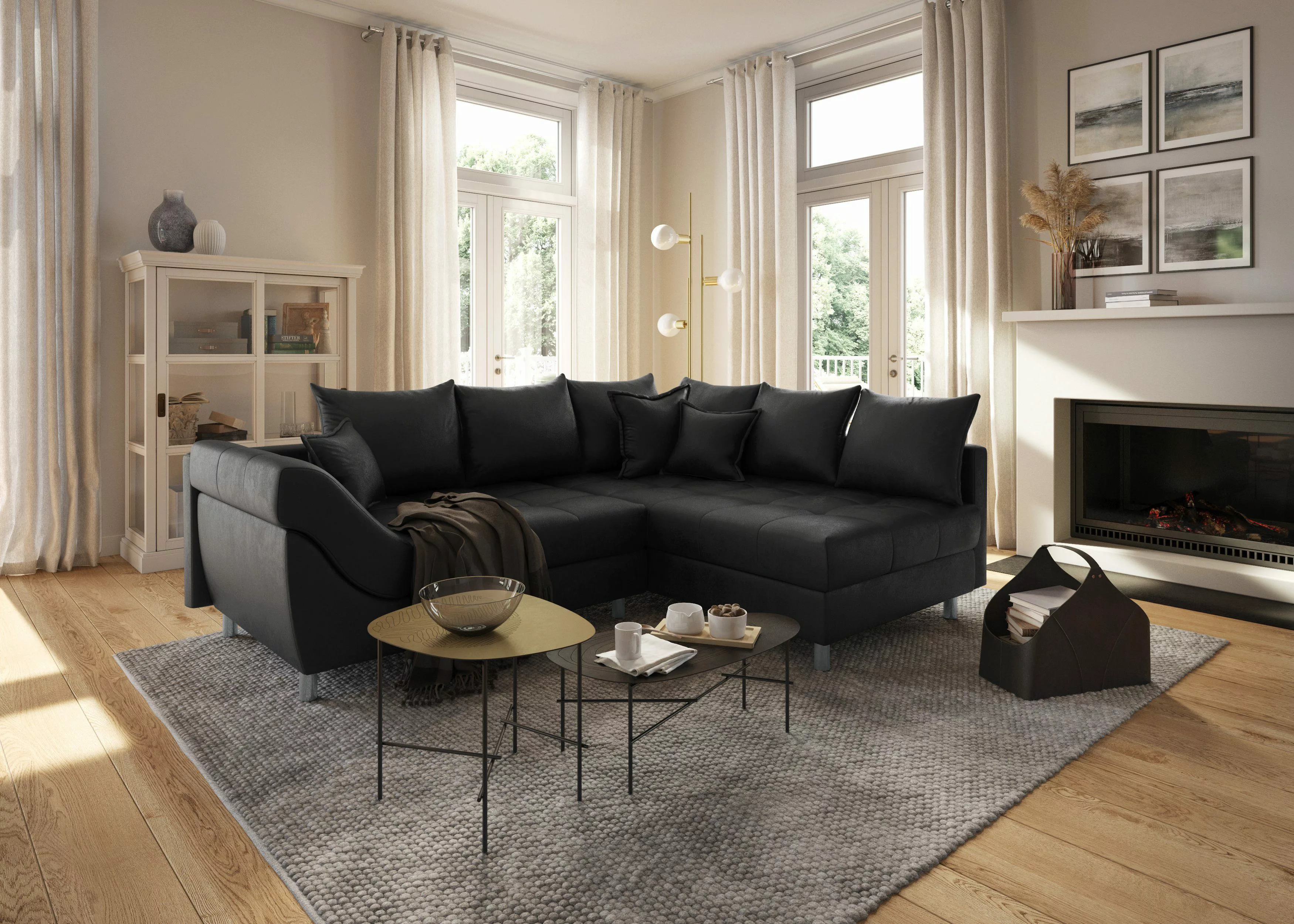 COLLECTION AB Ecksofa Joseli, mit Zier- und Rückenkissen, komfortable Schan günstig online kaufen