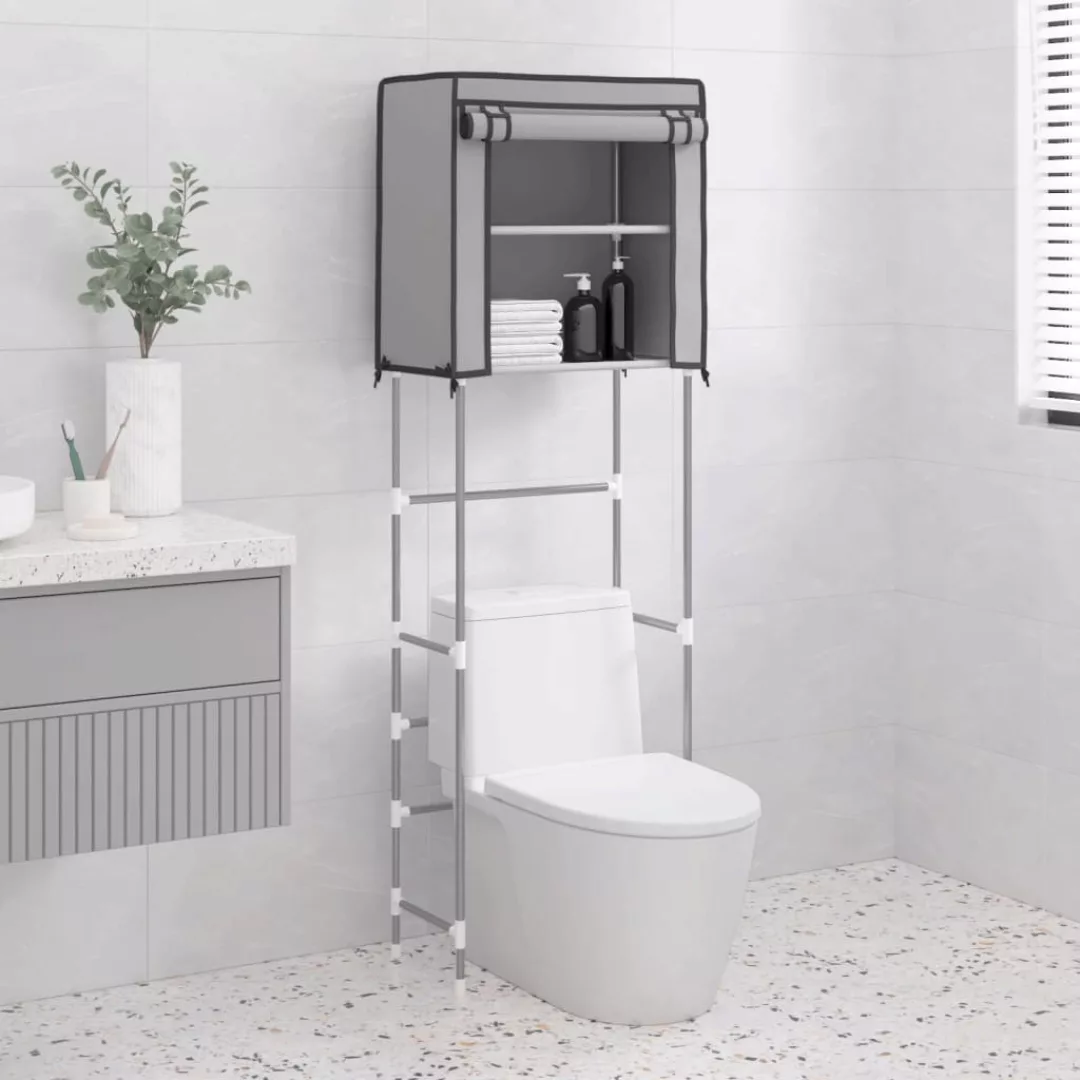 Vidaxl Toilettenregal 2 Ablagen Grau 56x30x170 Cm Eisen günstig online kaufen