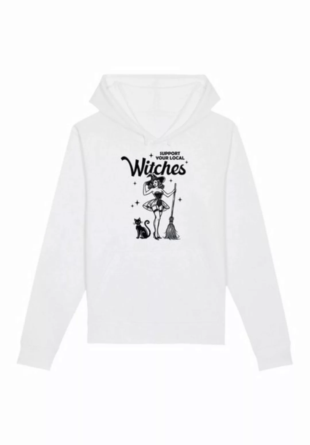 F4NT4STIC Kapuzenpullover Halloween Witch support your local witches Premiu günstig online kaufen