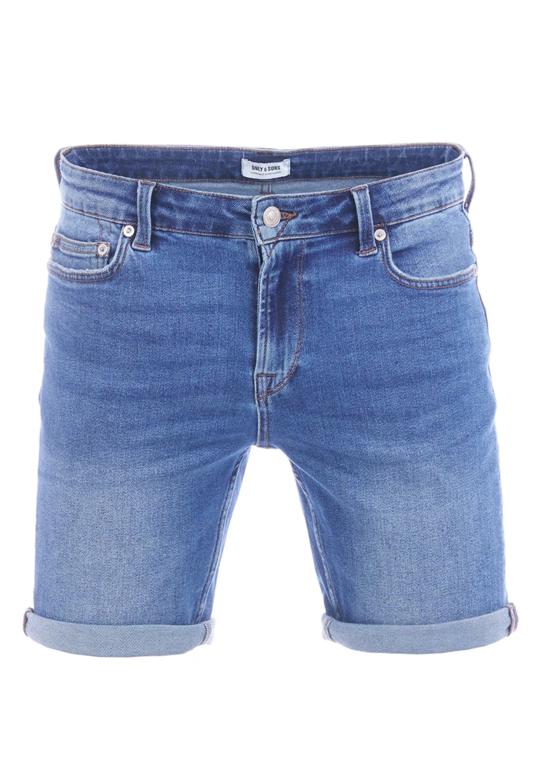 Only & Sons Jeans Shorts Herren ONSPLY Regular Fit 2er Pack günstig online kaufen