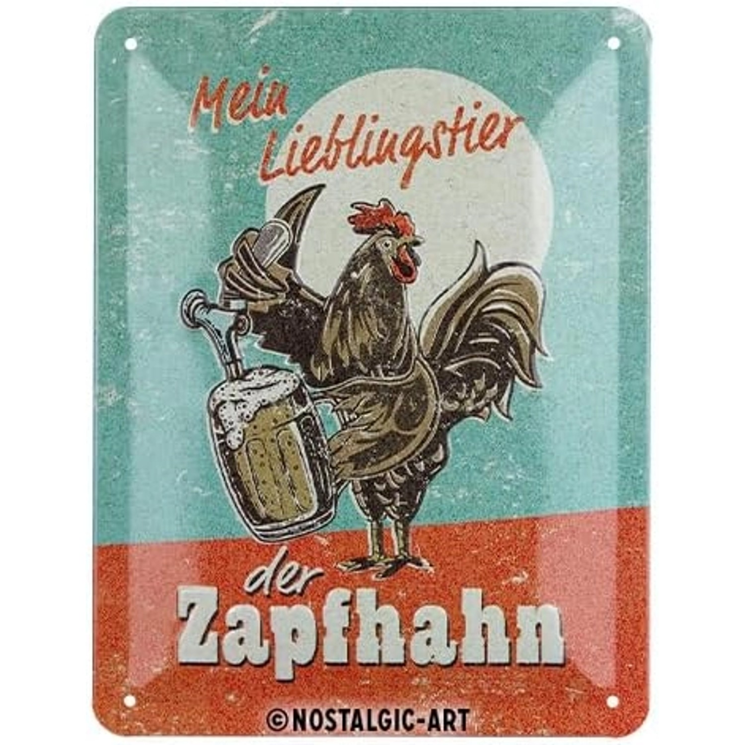 Nostalgic-Art Blechschild 15x20 cm - Lieblingstier Zapfhahn günstig online kaufen