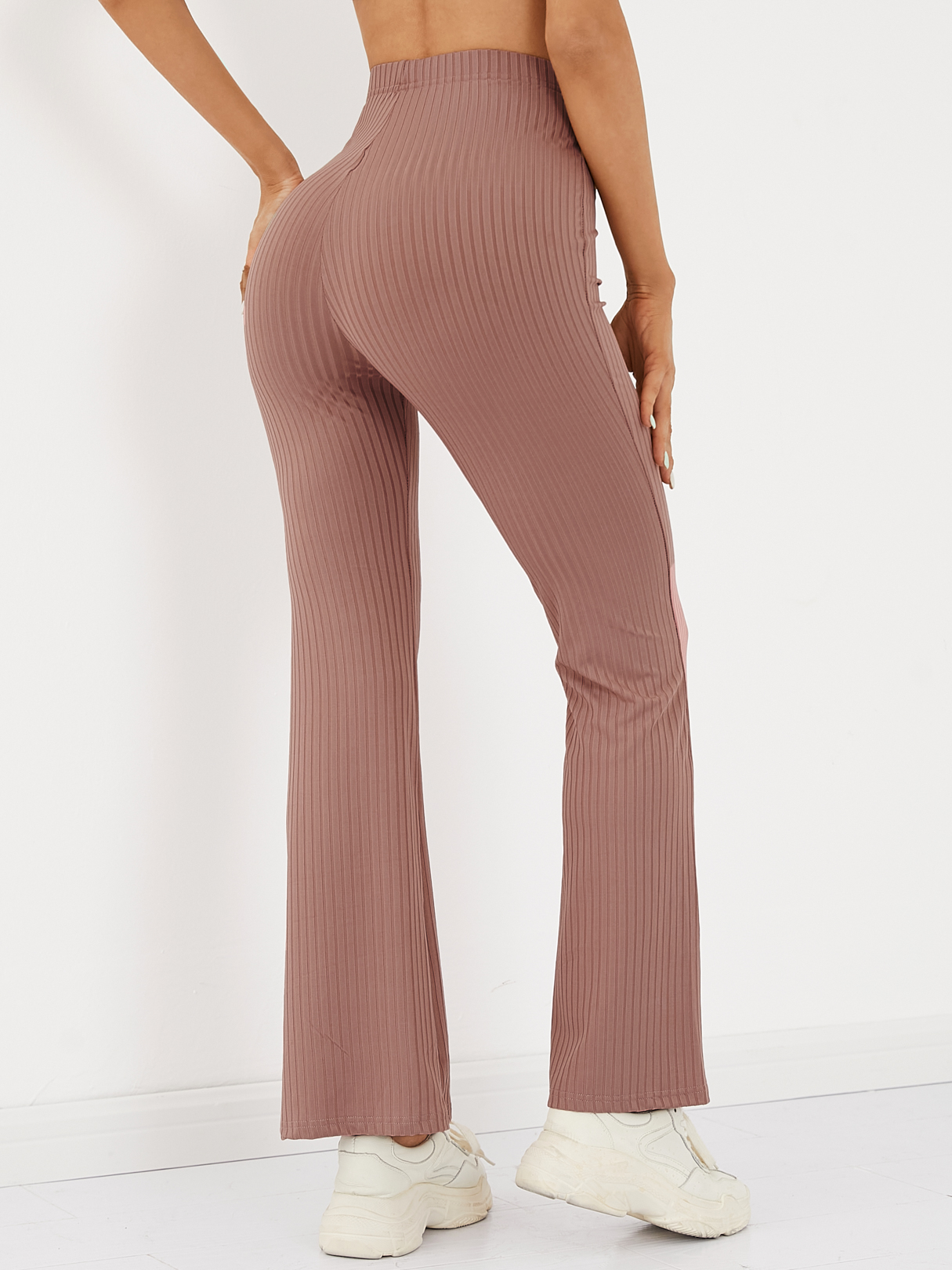 YOINS BASICS Lässige Strickhose mit hoher Taille und weitem Bein günstig online kaufen