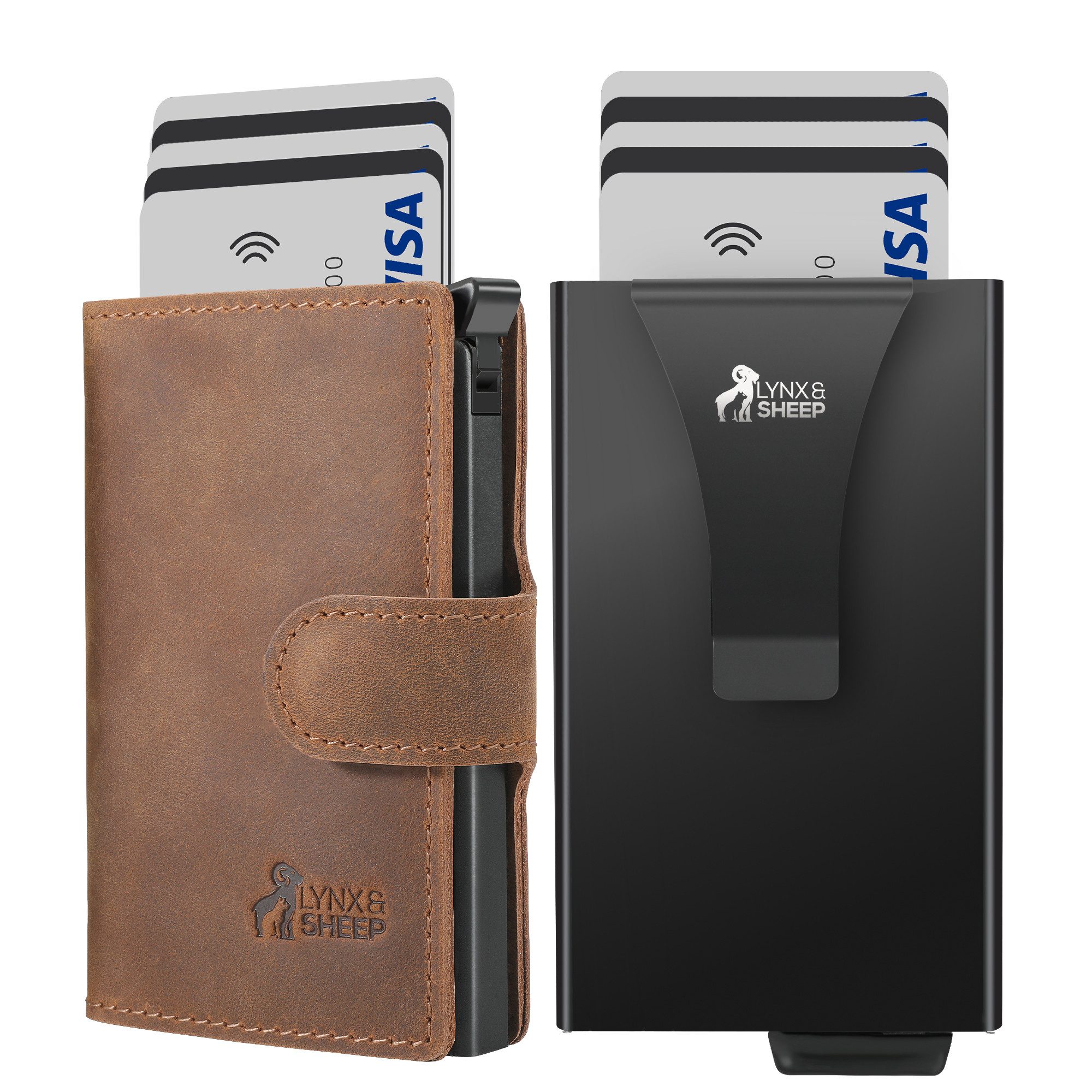 ibettertec Geldbörse Kartenetui 2pcs mit RFID-Schutz,Smart günstig online kaufen