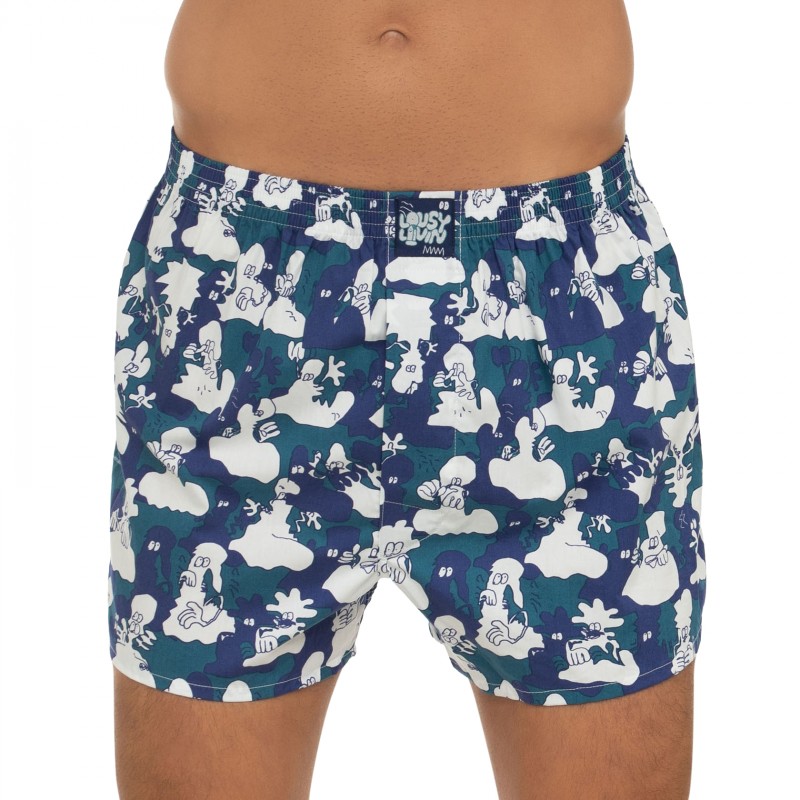 Lousy Livin Boxershorts Blau gemustert günstig online kaufen