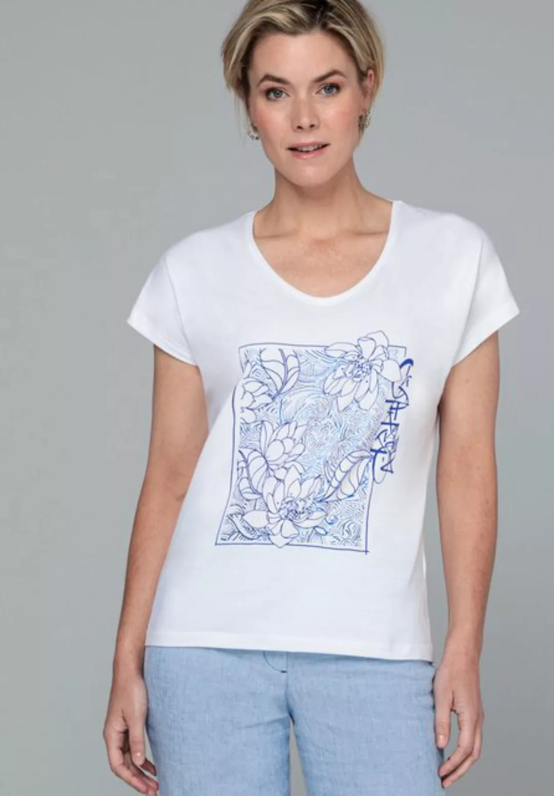 bianca Print-Shirt JULIE mit coolem Frontmotiv und Schmucksteinchen günstig online kaufen