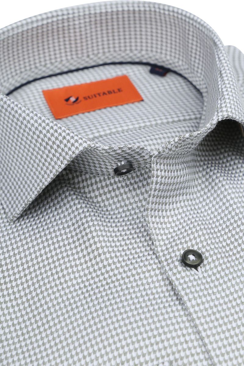 Suitable Hemd Druck Grün - Größe 40 günstig online kaufen