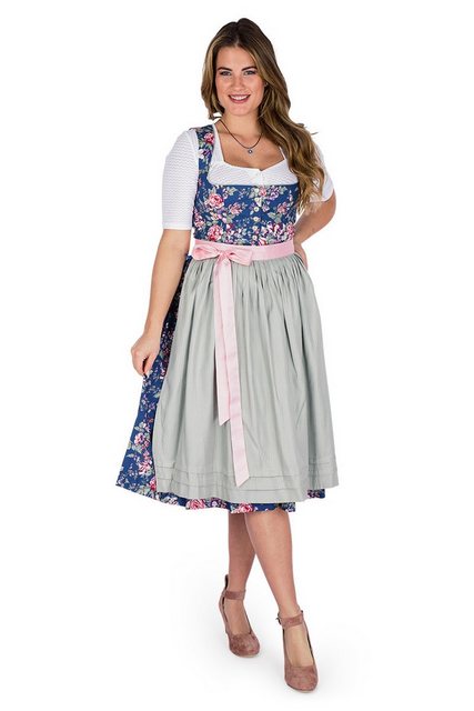 Berwin & Wolff Dirndl Midi Dirndl 2tlg. - HENRIETTA - marine/geblümt/soft s günstig online kaufen