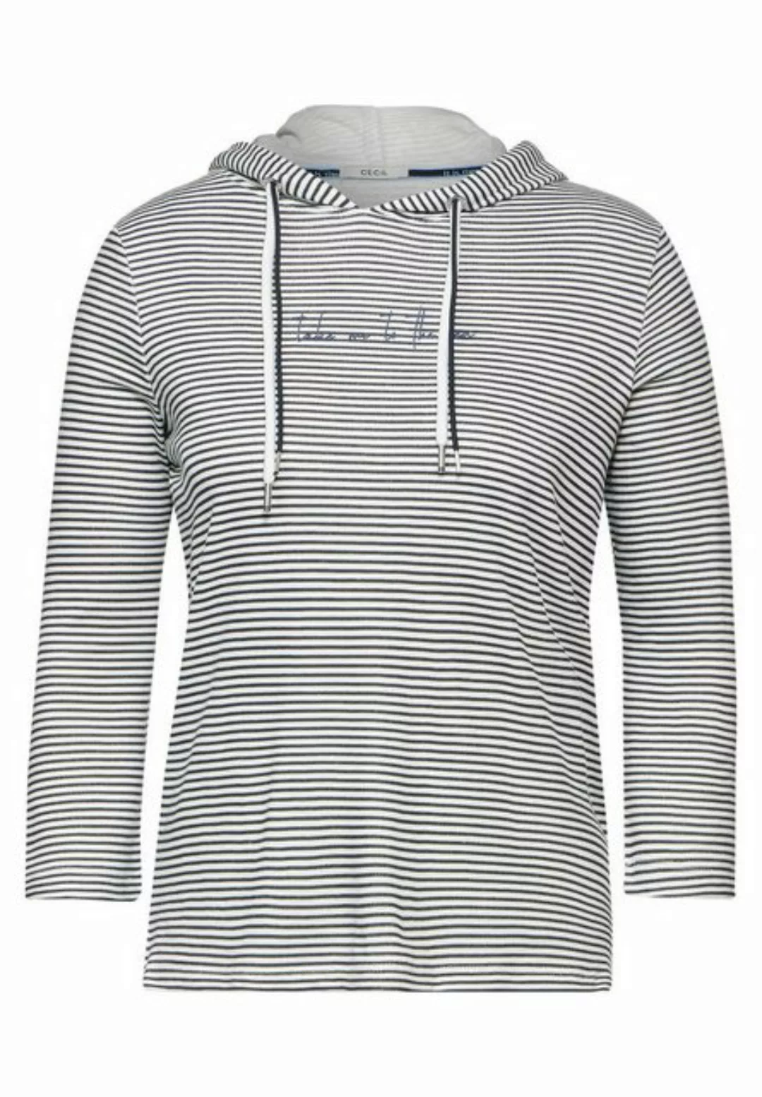 Cecil Sweatshirt Stripe Shirt With Small FP günstig online kaufen