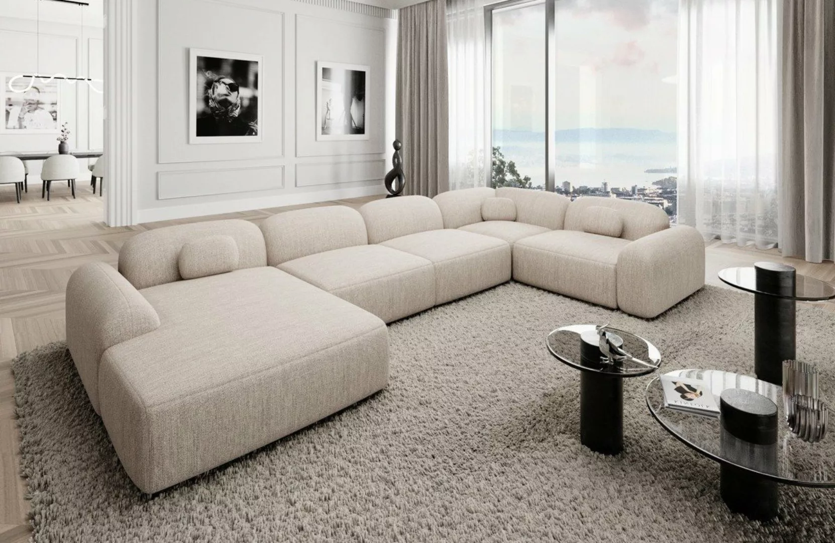 Sofa Dreams Wohnlandschaft Stoff Sofa Polstersofa Stoffcouch Stoffsofa Barc günstig online kaufen