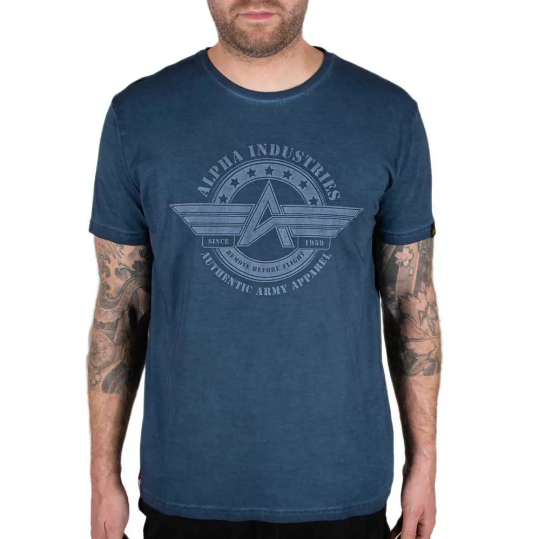 Alpha Industries Ai Olidye Kurzärmeliges T-shirt XS Rep.Blue günstig online kaufen