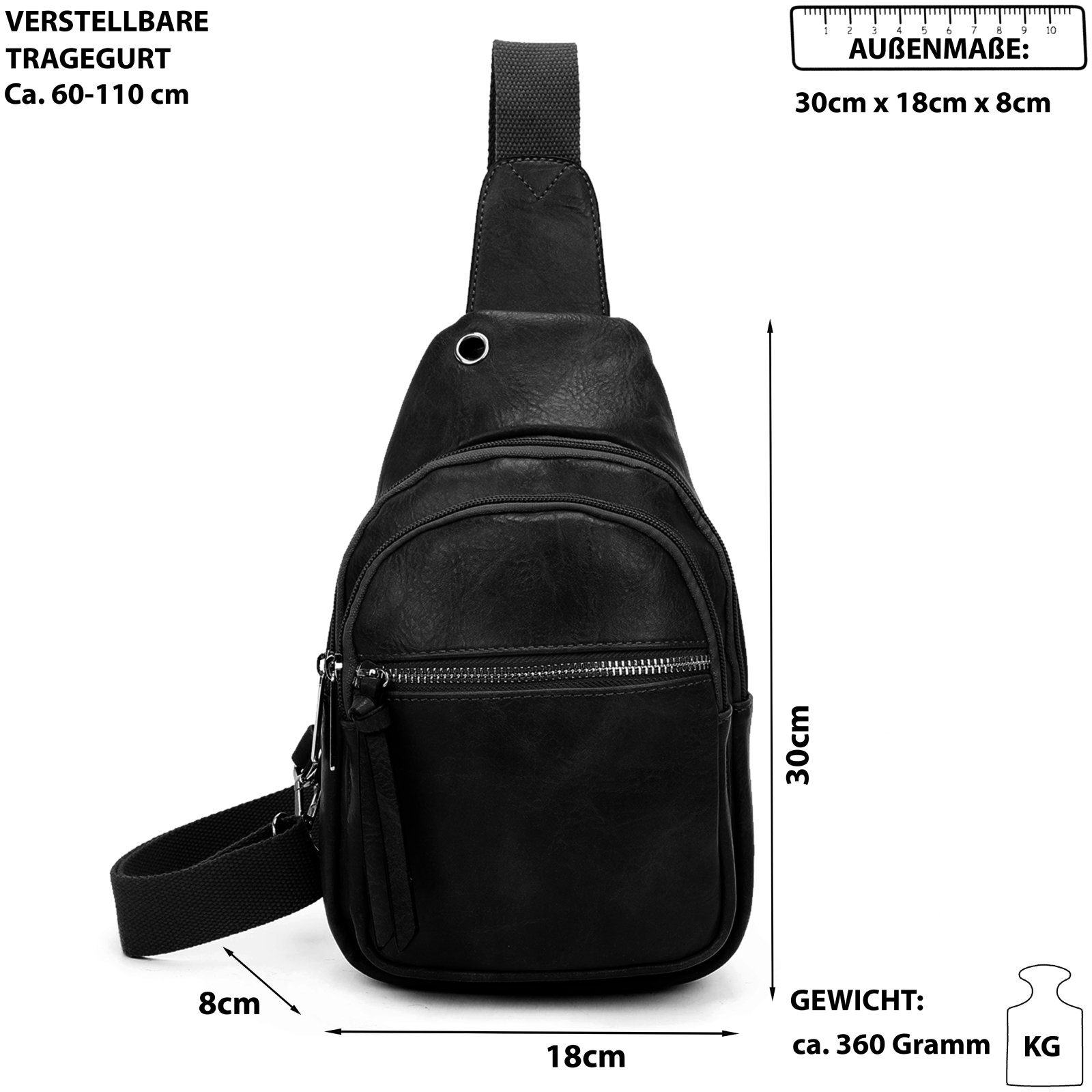 EAAKIE Umhängetasche Brusttasche Umhängetasche Cross Body günstig online kaufen