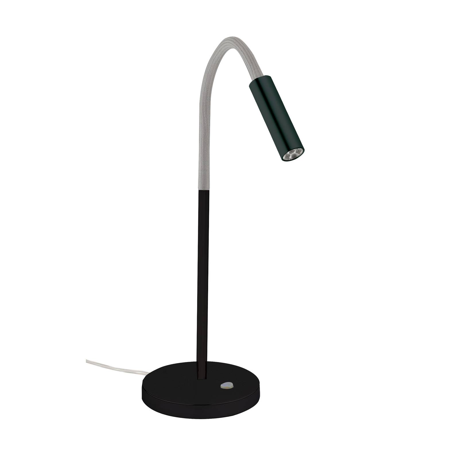 LED-Tischlampe Rocco, schwarz matt Flexarm grau günstig online kaufen
