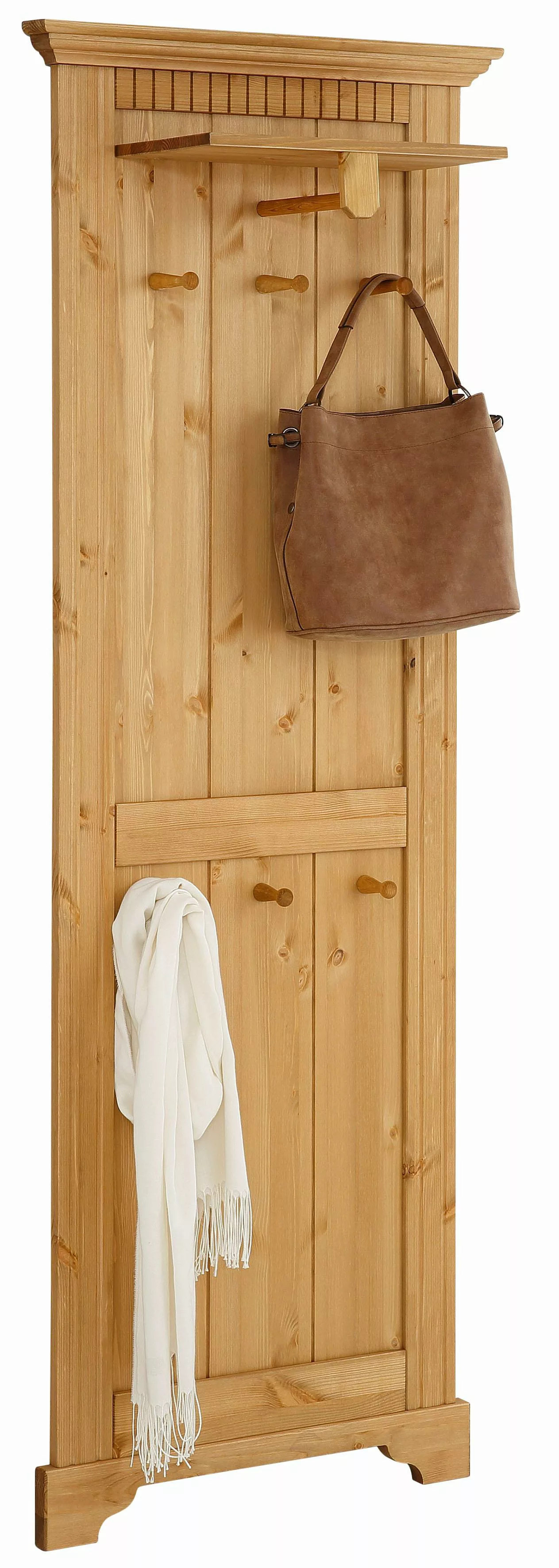 Home affaire Garderobenpaneel "Rustic", aus massiver Kiefer, Breite 64 cm, günstig online kaufen