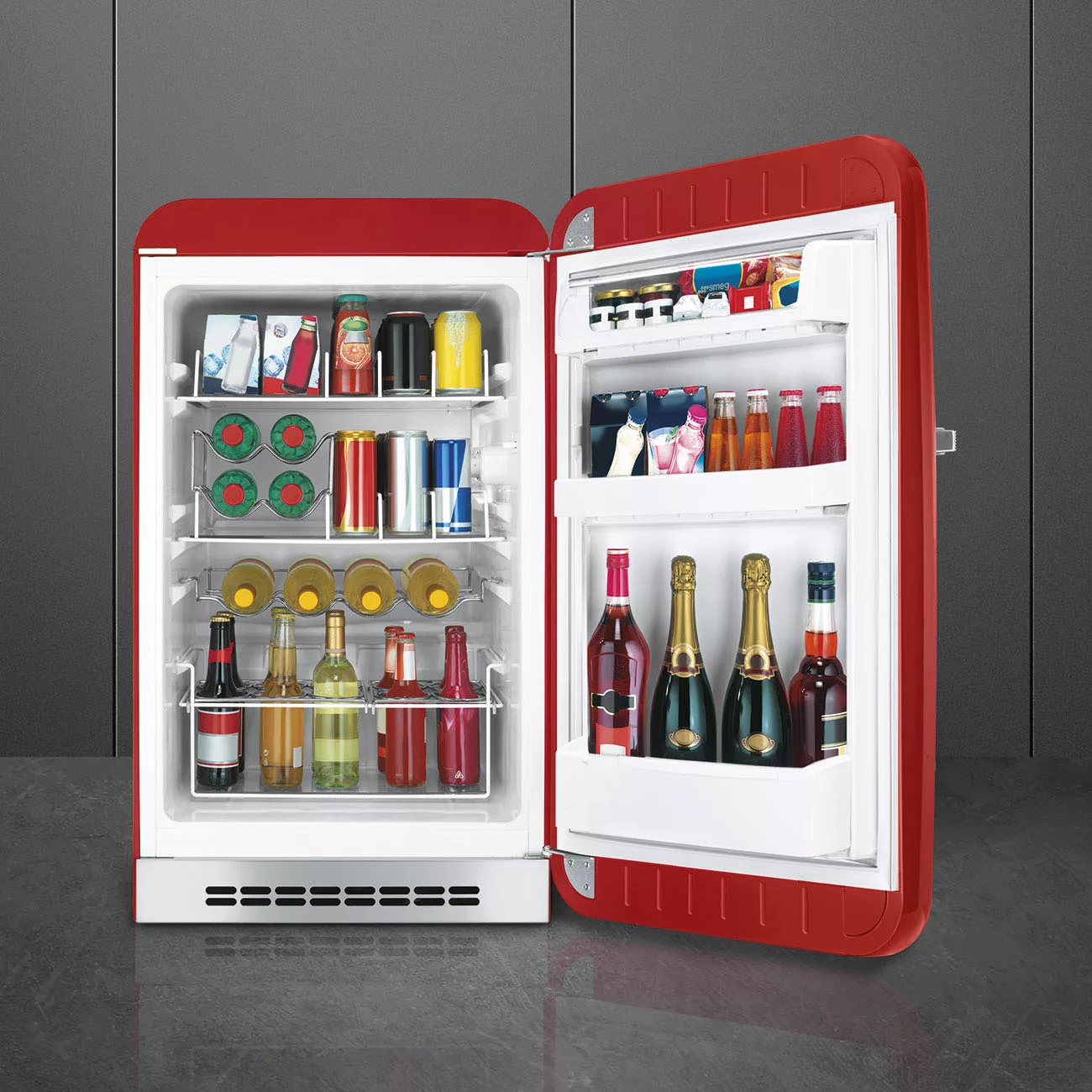 Smeg - FAB10H Happy Homebar Standkühlschrank - creme/lackiert/Türnanschlag günstig online kaufen