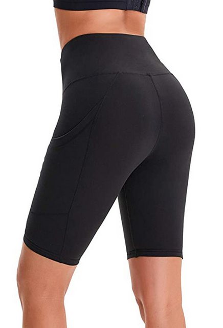 SEGUEN Shapingleggings Damen-Sport-Lauf-Yoga-Shorts mit Seitentaschen Enge günstig online kaufen