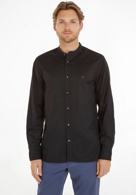 Tommy Hilfiger Langarmhemd "NATURAL SOFT SOLID MAO RF SHIRT", mit Tommy Hil günstig online kaufen