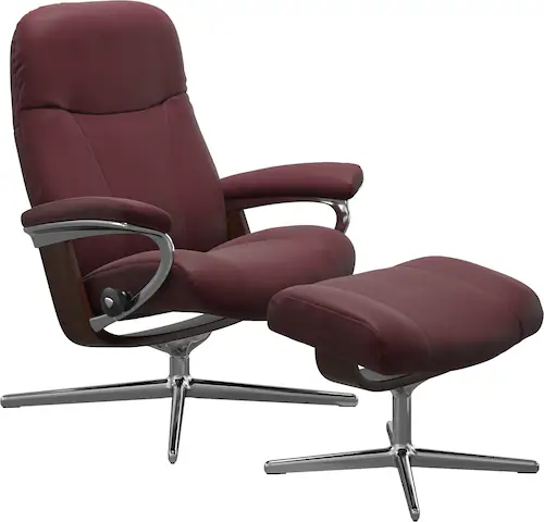 Stressless Fußhocker "Garda", mit Cross Base, Größe M & L, Holzakzent Braun günstig online kaufen