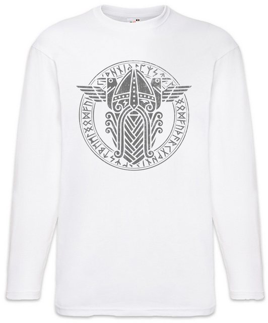 Urban Backwoods Langarmshirt Odhin And Ravens Runes Langarm T-Shirt Raben R günstig online kaufen