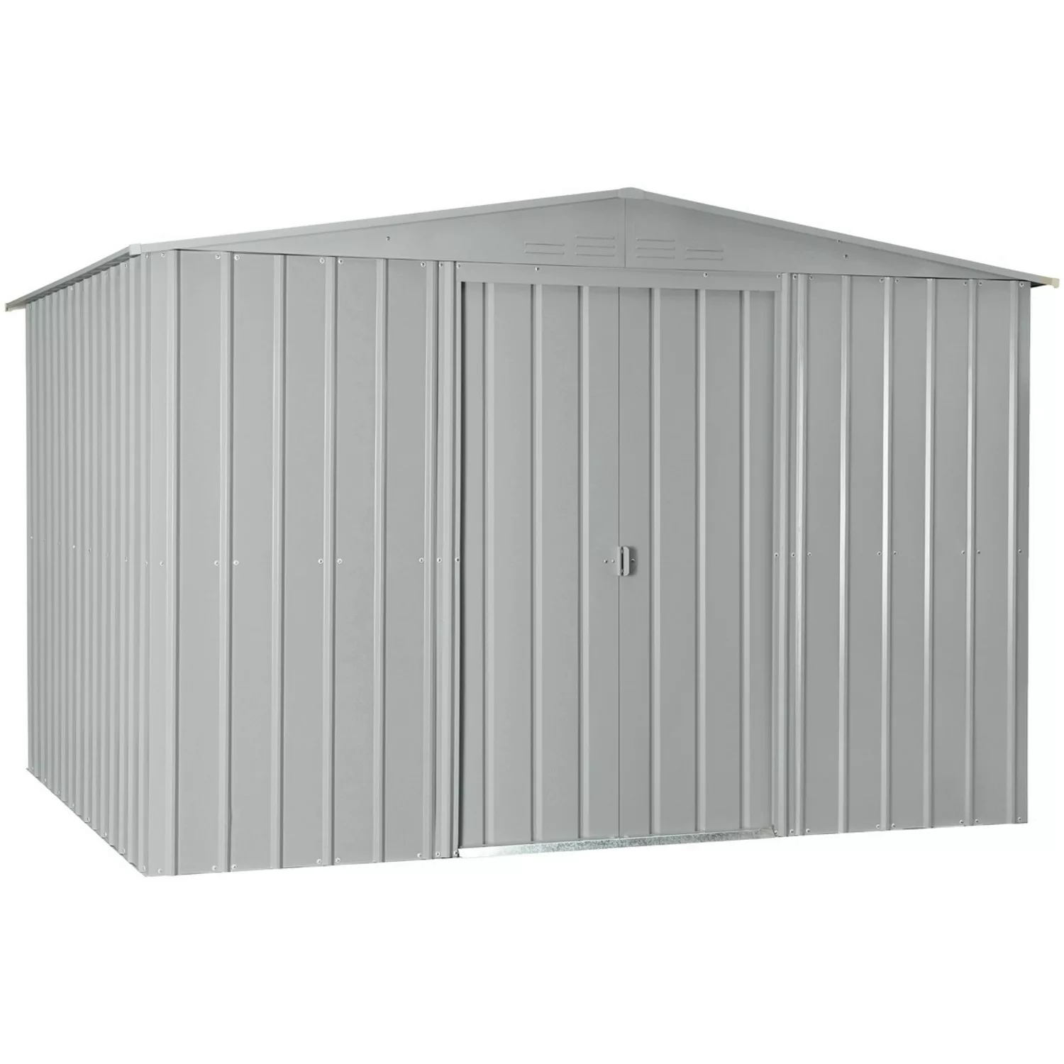 Globel Industries Metall-Gerätehaus 10x8 Silber Metallic B x T: 295 cm x 23 günstig online kaufen