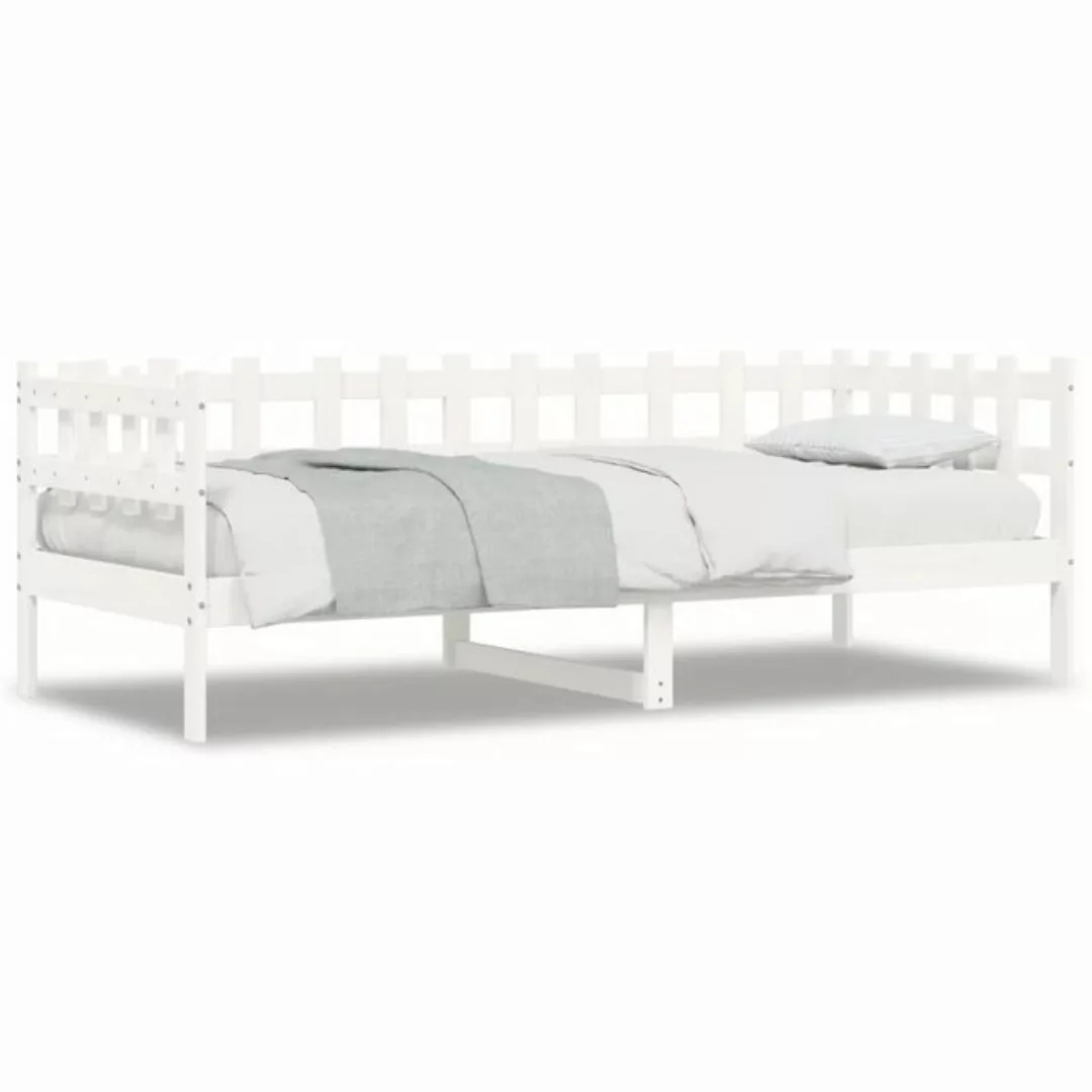 vidaXL Gästebett Gästebett Tagesbett Weiß 90x190 cm Massivholz Kiefer Bett günstig online kaufen