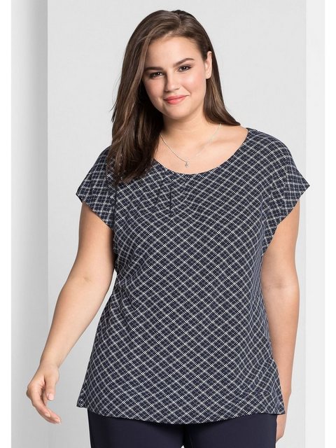Sheego T-Shirt Große Größen mit gelegten Falten, aus angenehmem Viskosemix günstig online kaufen