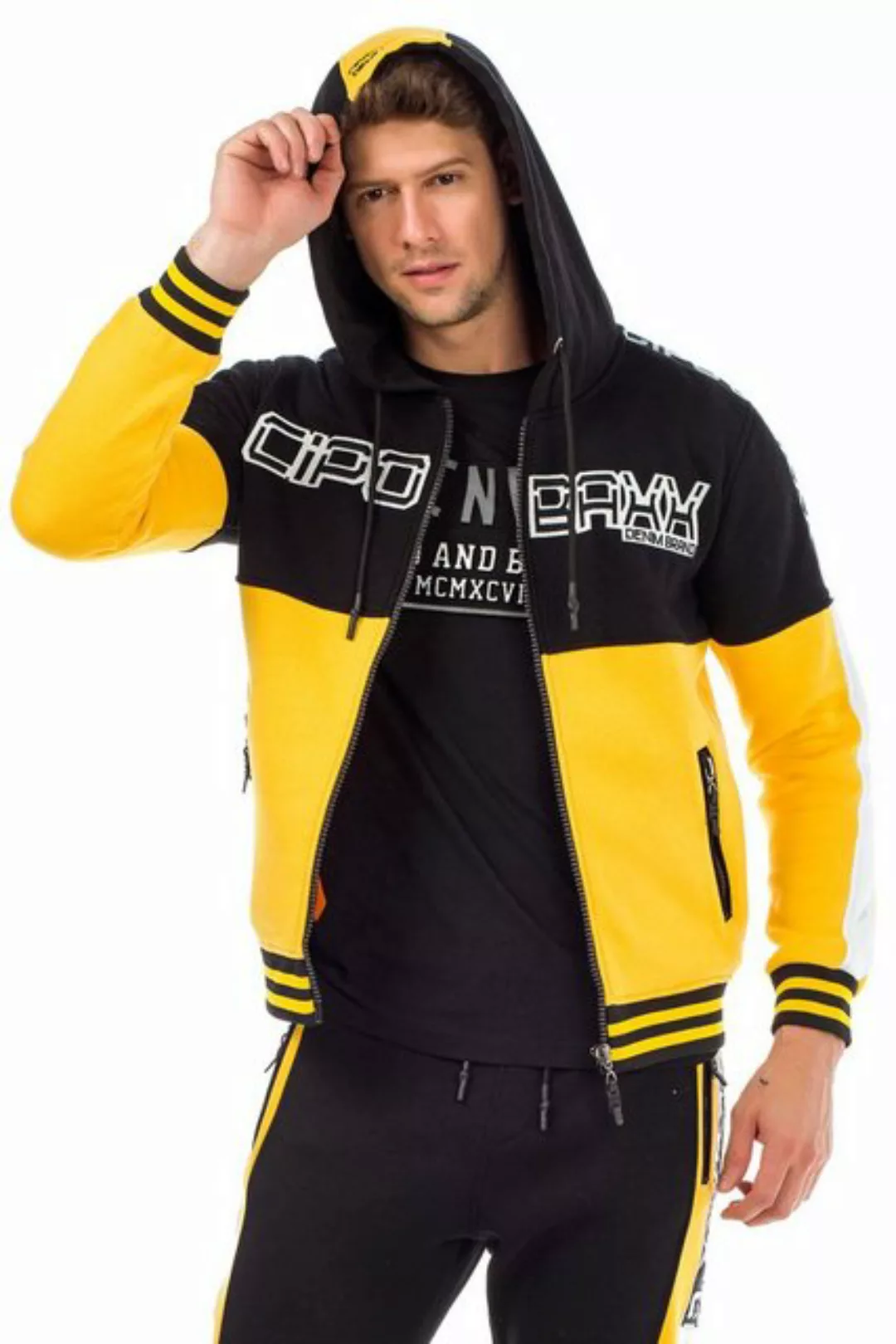 Cipo & Baxx Sweatjacke mit Markendruck günstig online kaufen