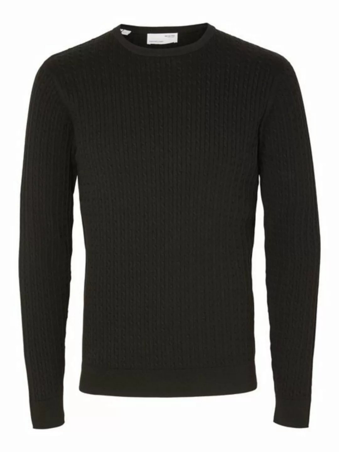 SELECTED HOMME Rundhalspullover SLHBERG CABLE CREW NECK NOOS günstig online kaufen