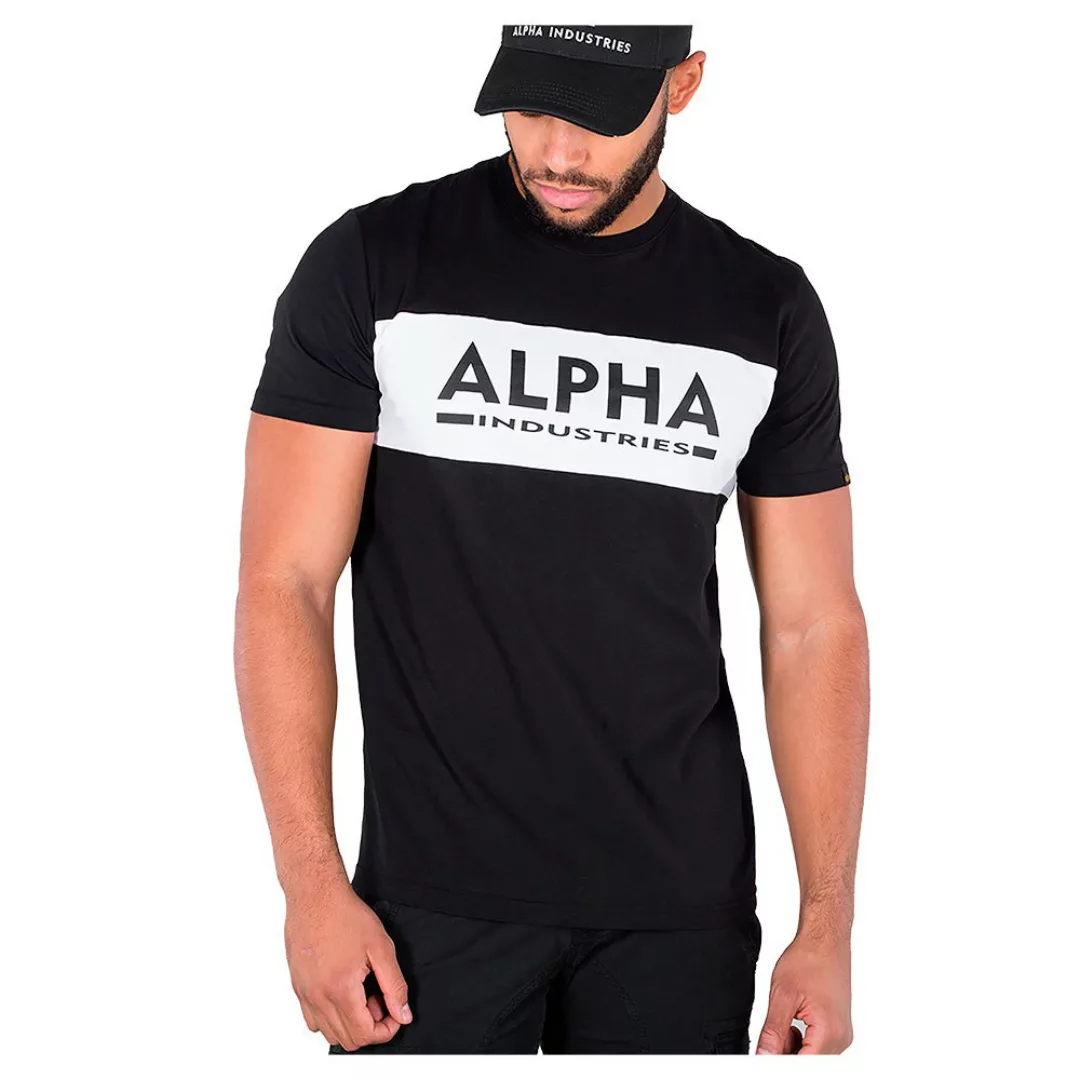 Alpha Industries Inlay Kurzärmeliges T-shirt 2XL Black günstig online kaufen