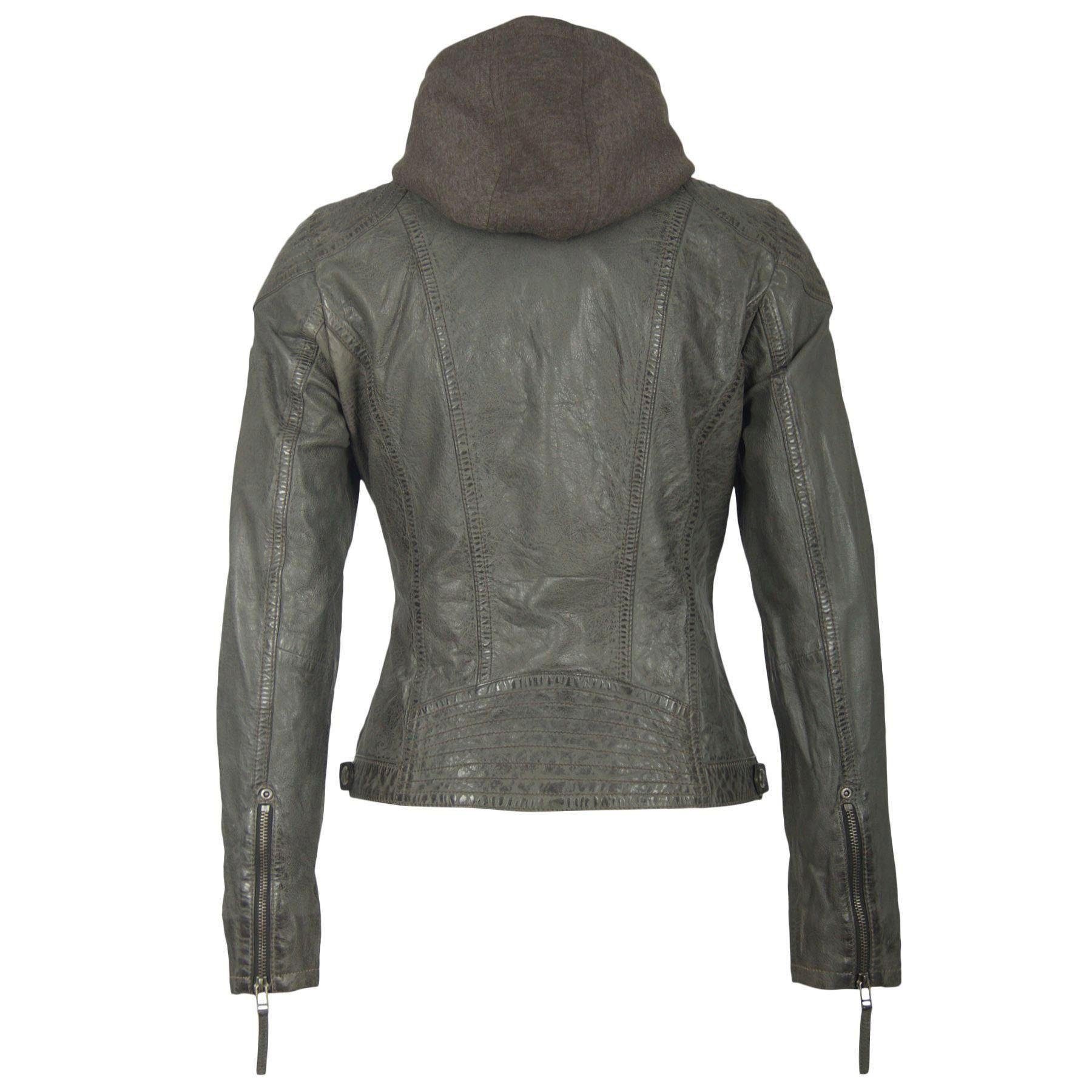 Mauritius Lederjacke CASEY mit abnehmbarem Kapuzen-Sweateinsatz günstig online kaufen