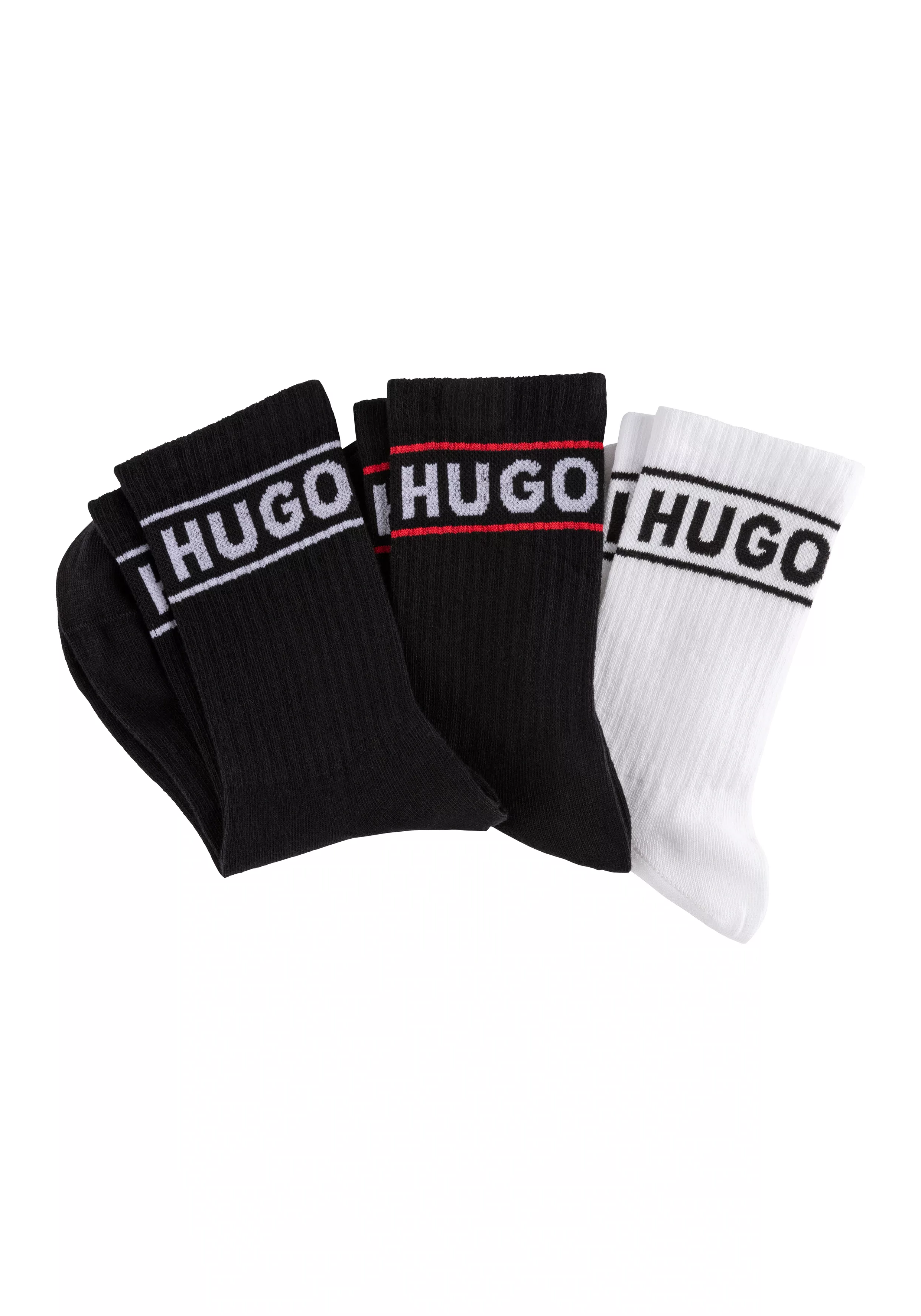 HUGO Underwear Freizeitsocken "3P QSRIB SPORTY CC W", (Packung, 3 Paar, 3er günstig online kaufen