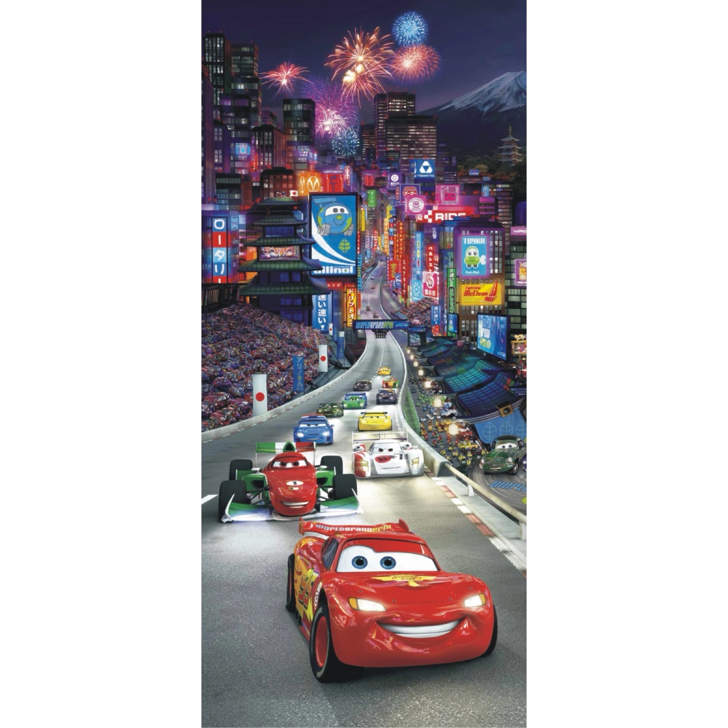 Disney Poster Cars Rot Lila und Grau 90 x 202 cm 600752 günstig online kaufen