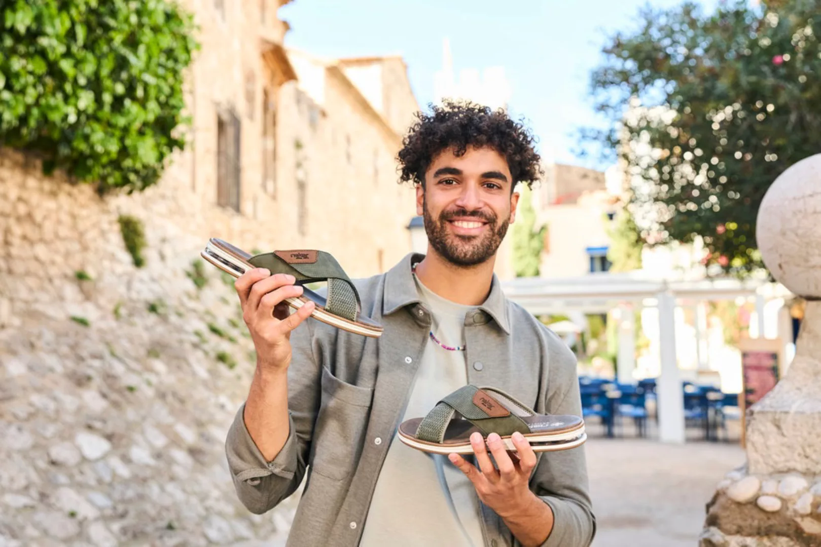 Rieker Pantolette, Sommerschuh, Strandschuh, Schlappen, Hausschuh mit Klett günstig online kaufen