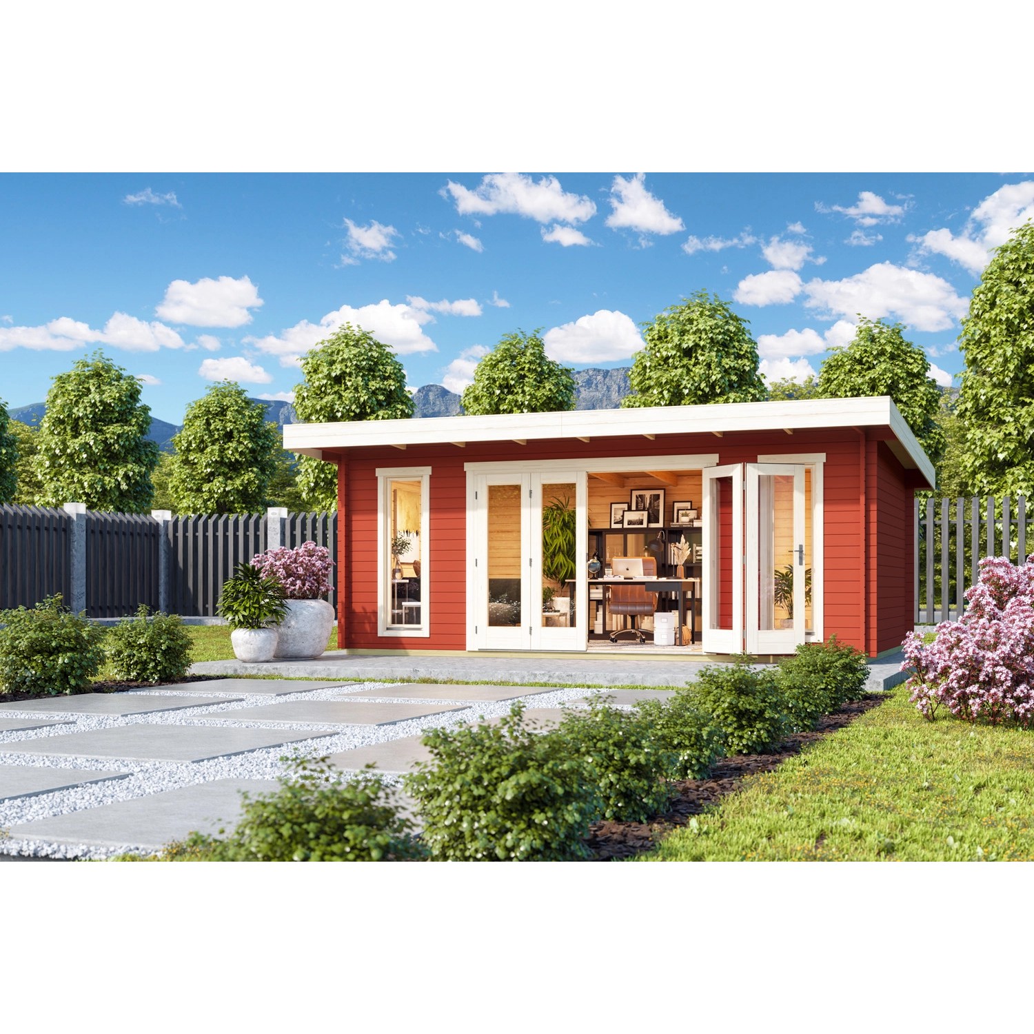 Lasita Maja Gartenhaus Sussex 2 Schwedenrot 570 cm x 360 cm günstig online kaufen