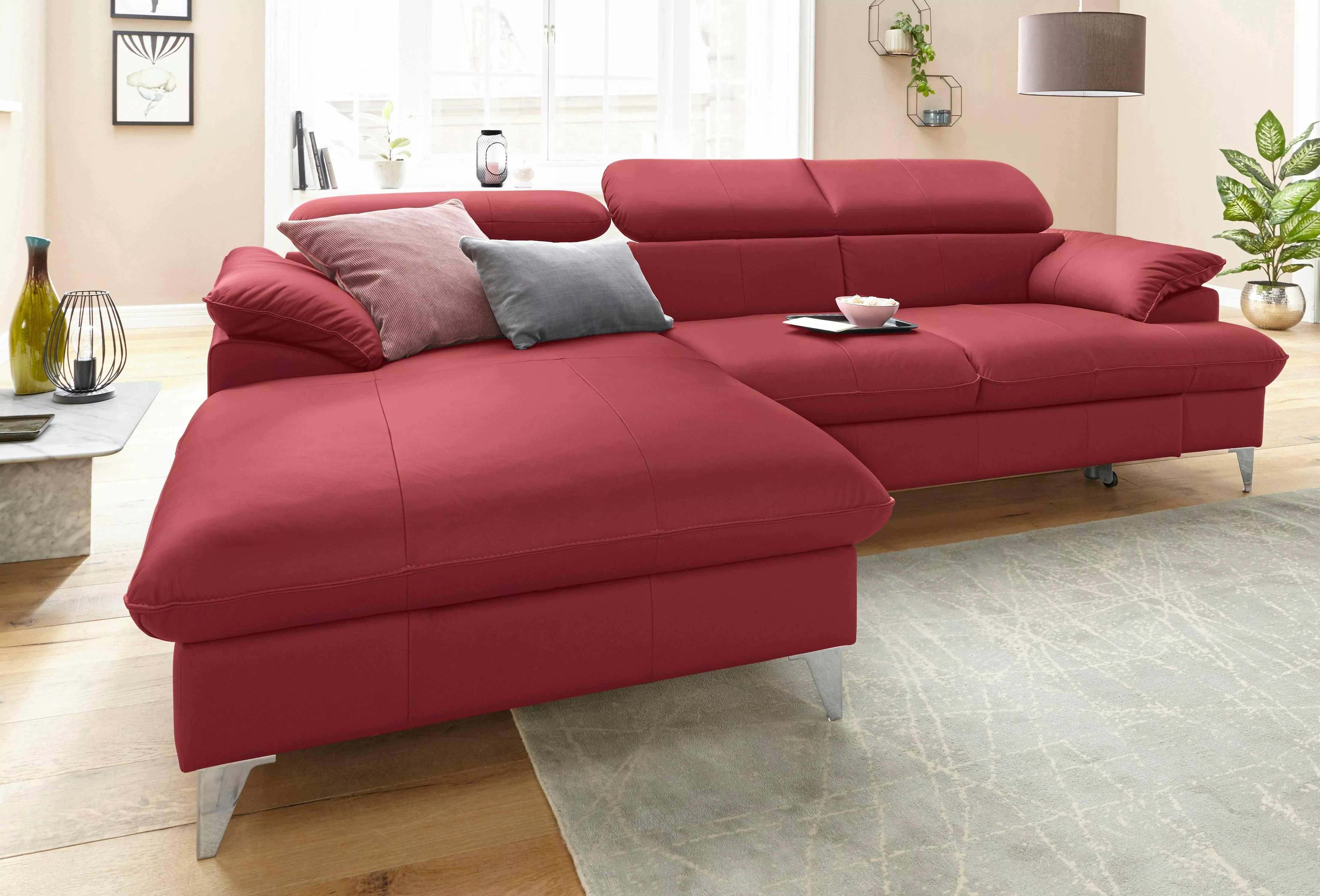 COTTA Ecksofa "Caluso L-Form", mit Kopfteilverstellung, wahlweise mit Bettf günstig online kaufen