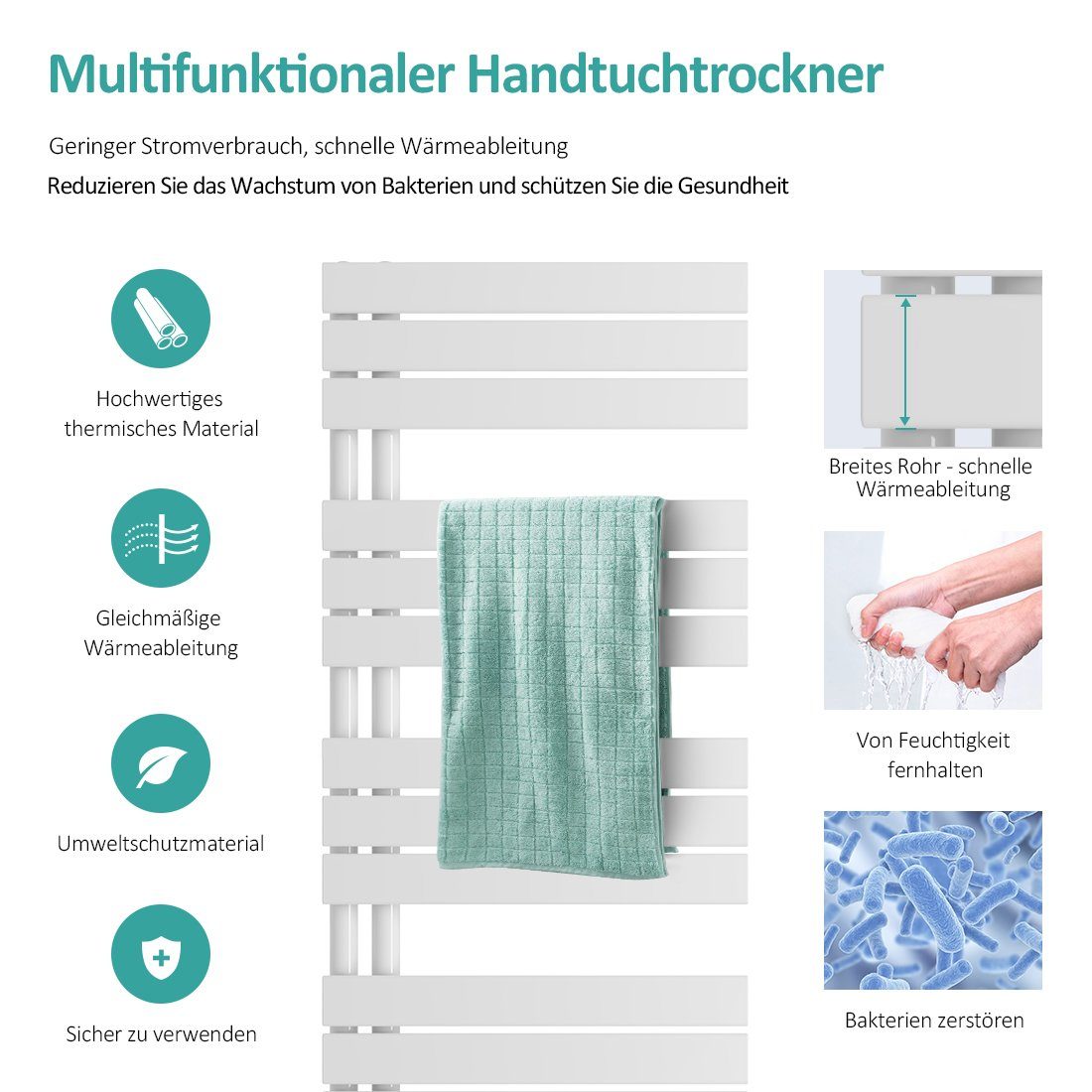 EMKE Badheizkörper Flach Paneelheizkörper Handtuchtrockner, 794W günstig online kaufen